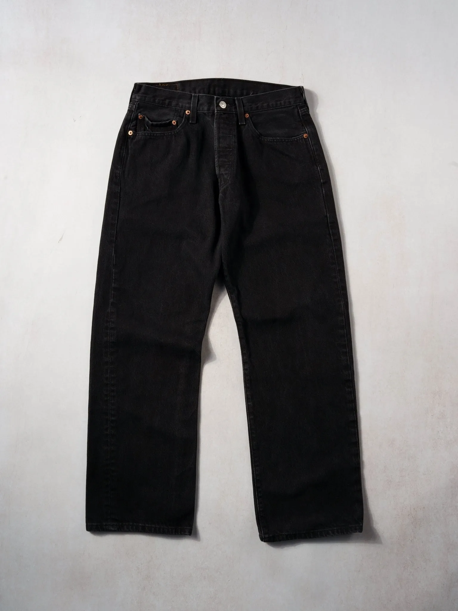 Vintage 90s Black Levi's 501 Denim Jeans (30x29) sold by Rebalance Vintage