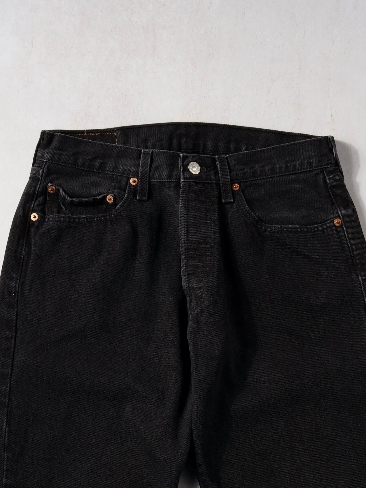 Vintage 90s Black Levi's 501 Denim Jeans (30x29) sold by Rebalance Vintage product image thumbnail 3
