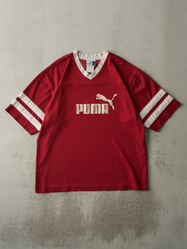 Vintage Y2K Burgundy Puma Soccer Jersey (L) sold by Rebalance Vintage