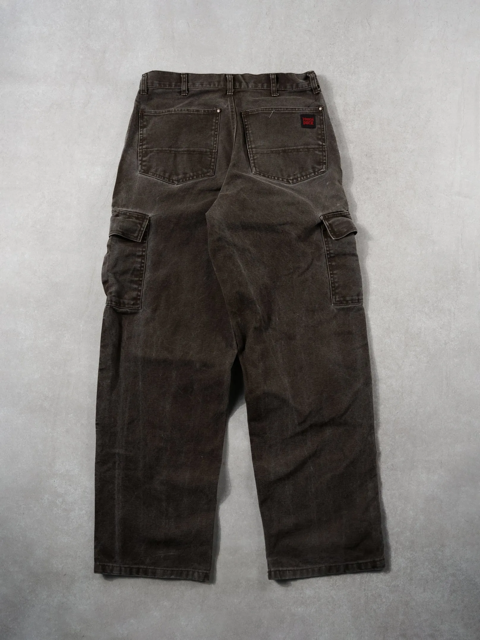 Vintage 90s Brown Tough Duck Workwear Cargo Pants (32x33) sold by Rebalance Vintage product image thumbnail 2