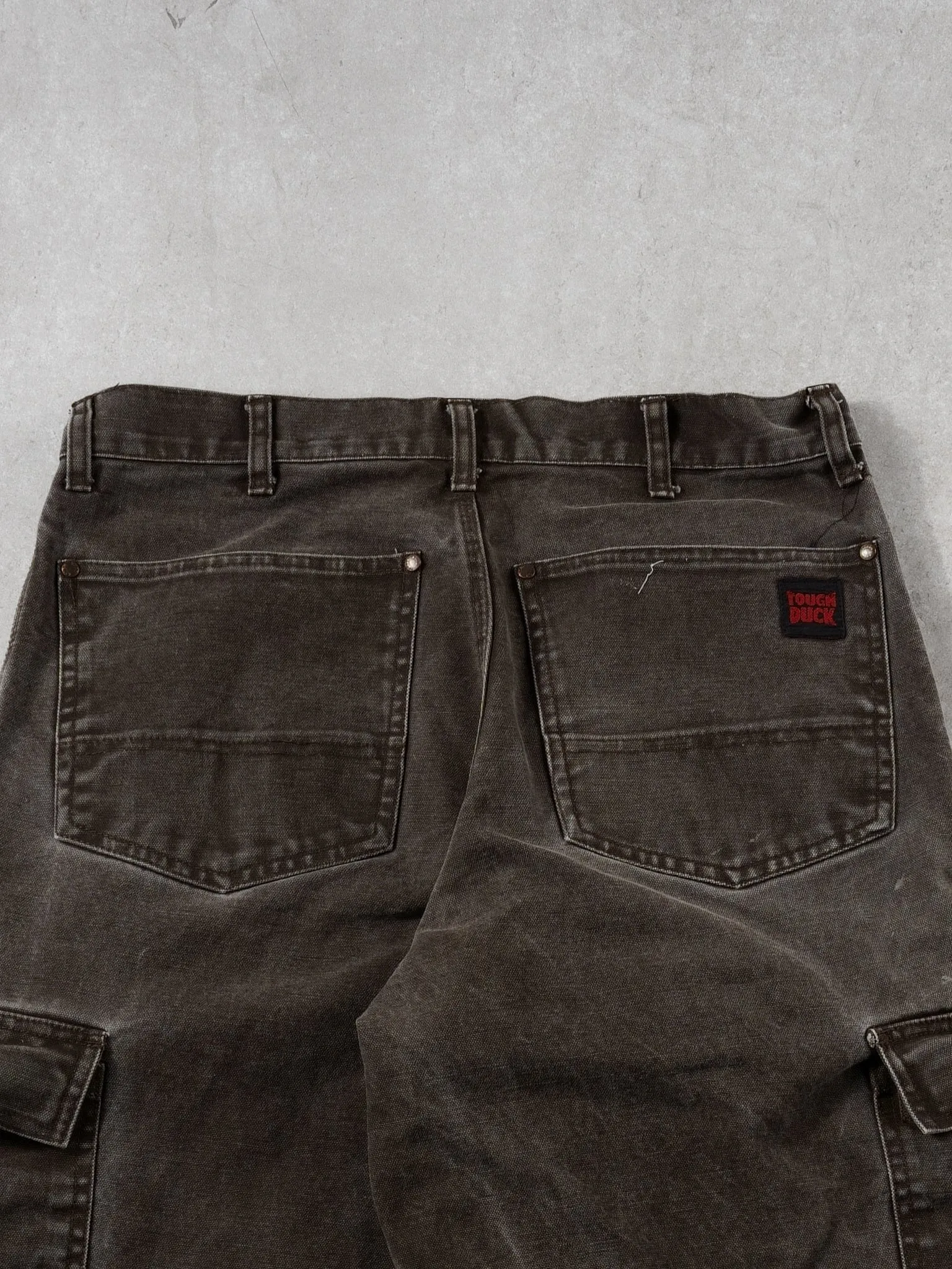 Vintage 90s Brown Tough Duck Workwear Cargo Pants (32x33) sold by Rebalance Vintage product image thumbnail 4