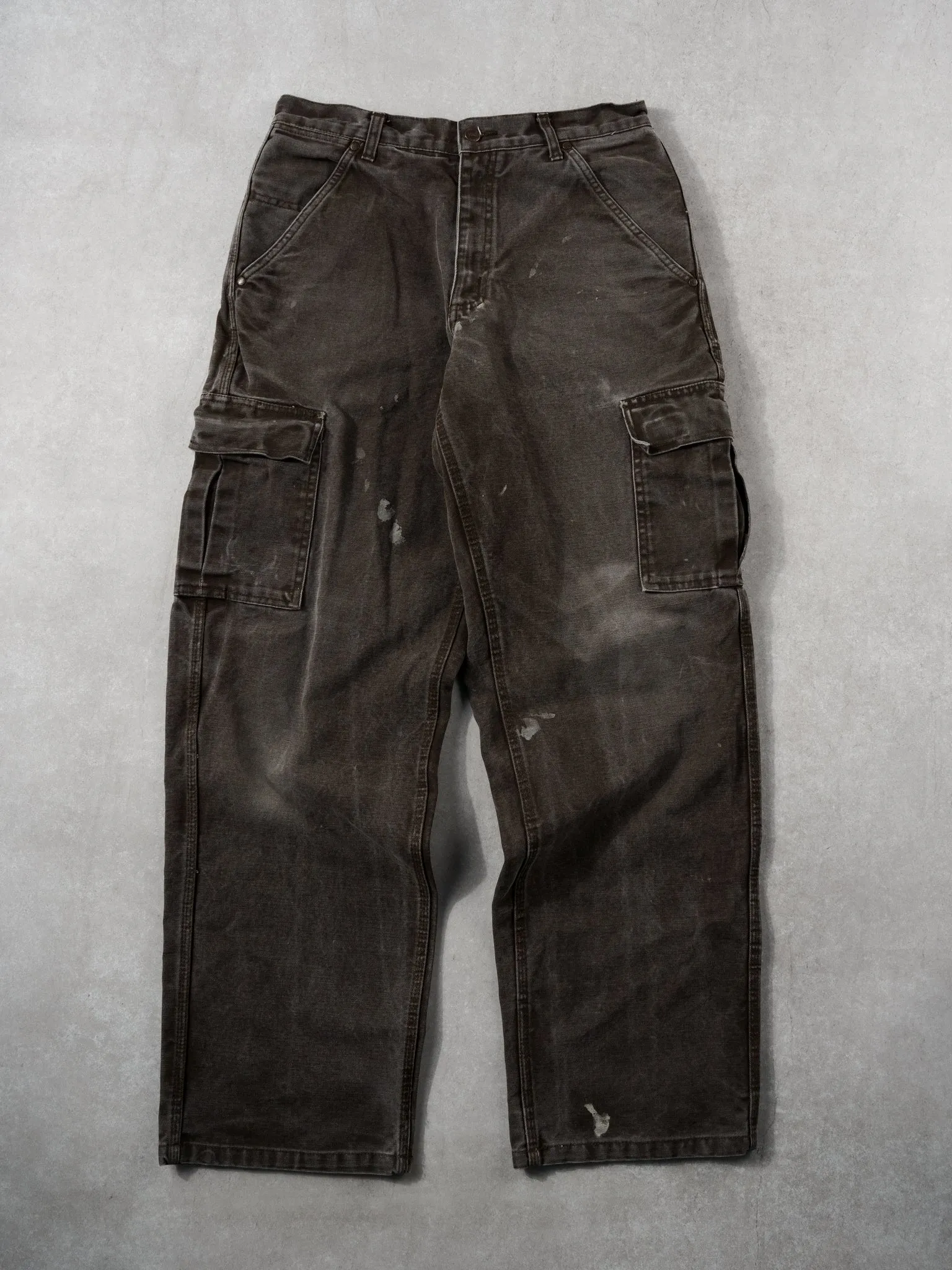 Vintage 90s Brown Tough Duck Workwear Cargo Pants (32x33) sold by Rebalance Vintage