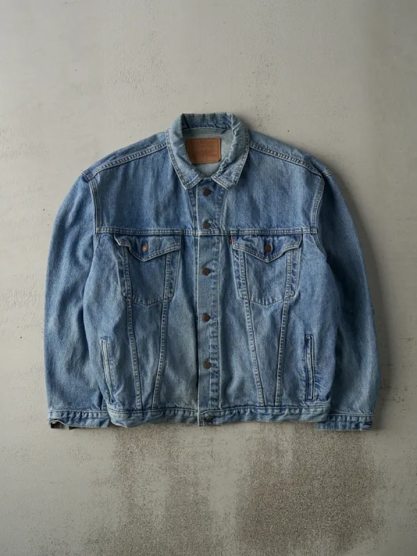 Vintage 90s Light Wash Levi's Type 3 Boxy Denim Jacket (XL) sold by Rebalance Vintage