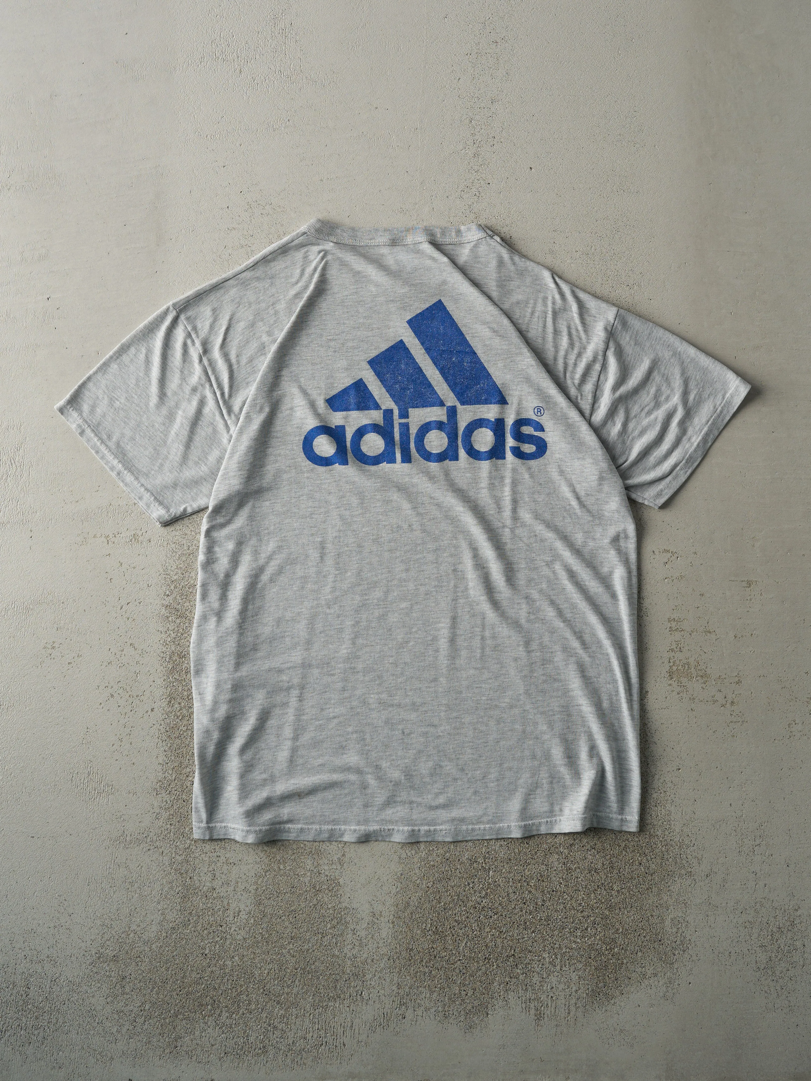 Vintage 90s Grey Russell Athletics SWU Soccer Adidas Tee (M/L) sold by Rebalance Vintage