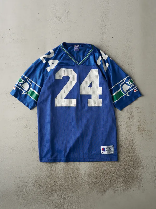 Vintage 90s Blue Seattle Seahawks #24 Shawn Springs Jersey (M/L) sold by Rebalance Vintage