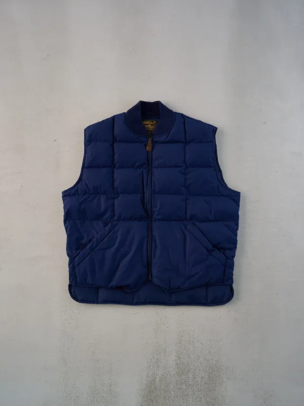 Vintage 90s Dark Navy Blue Eddie Bauer Puffer Vest (L/XL) sold by Rebalance Vintage