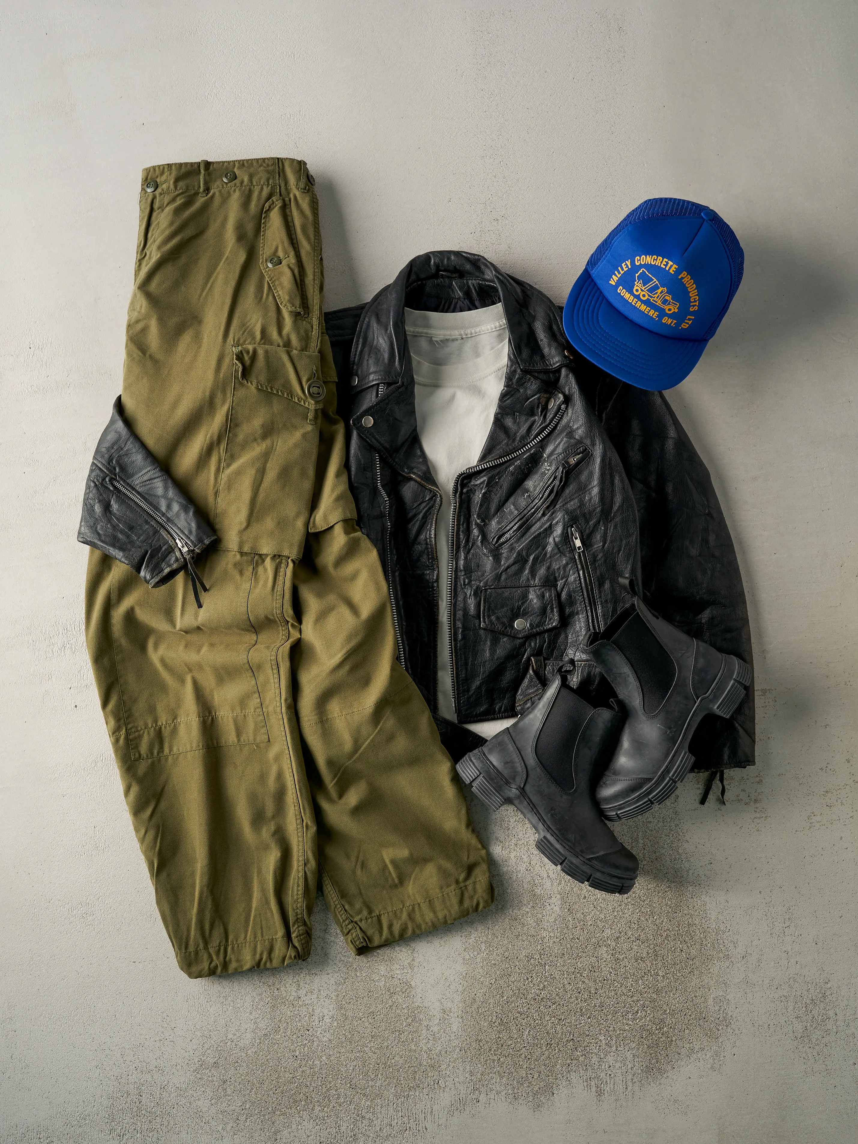 Vintage 80s Blue Valley Concrete Products Foam Trucker Hat sold by Rebalance Vintage product image thumbnail 2