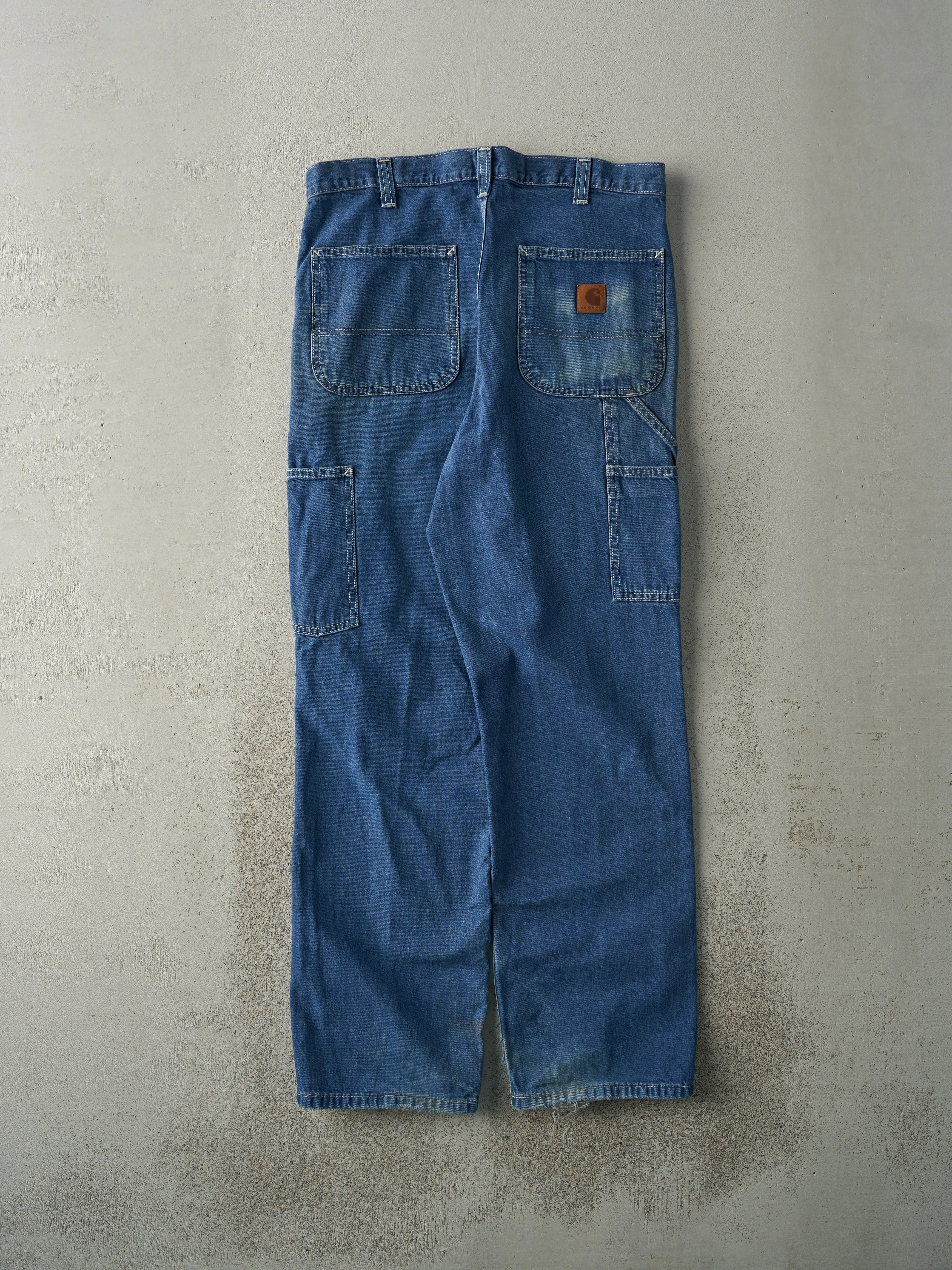 Vintage Y2K Mid Wash Carhartt Dungaree Fit Workwear Jeans (33x30) sold by Rebalance Vintage product image thumbnail 2