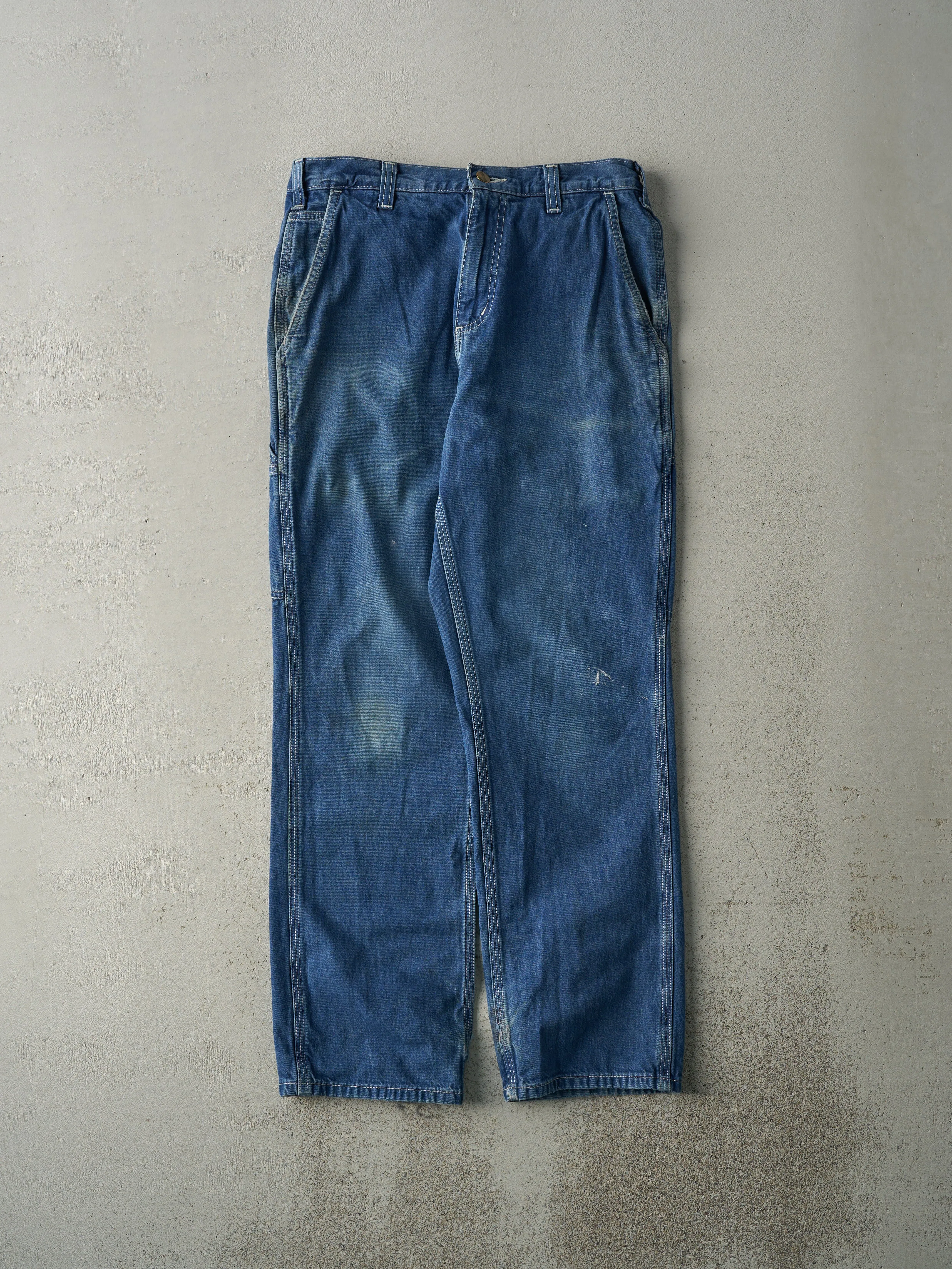 Vintage Y2K Mid Wash Carhartt Dungaree Fit Workwear Jeans (33x30) sold by Rebalance Vintage