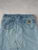 Vintage 90s Light Blue Carhartt Distressed Lined Denim Jeans (38x34) sold by Rebalance Vintage