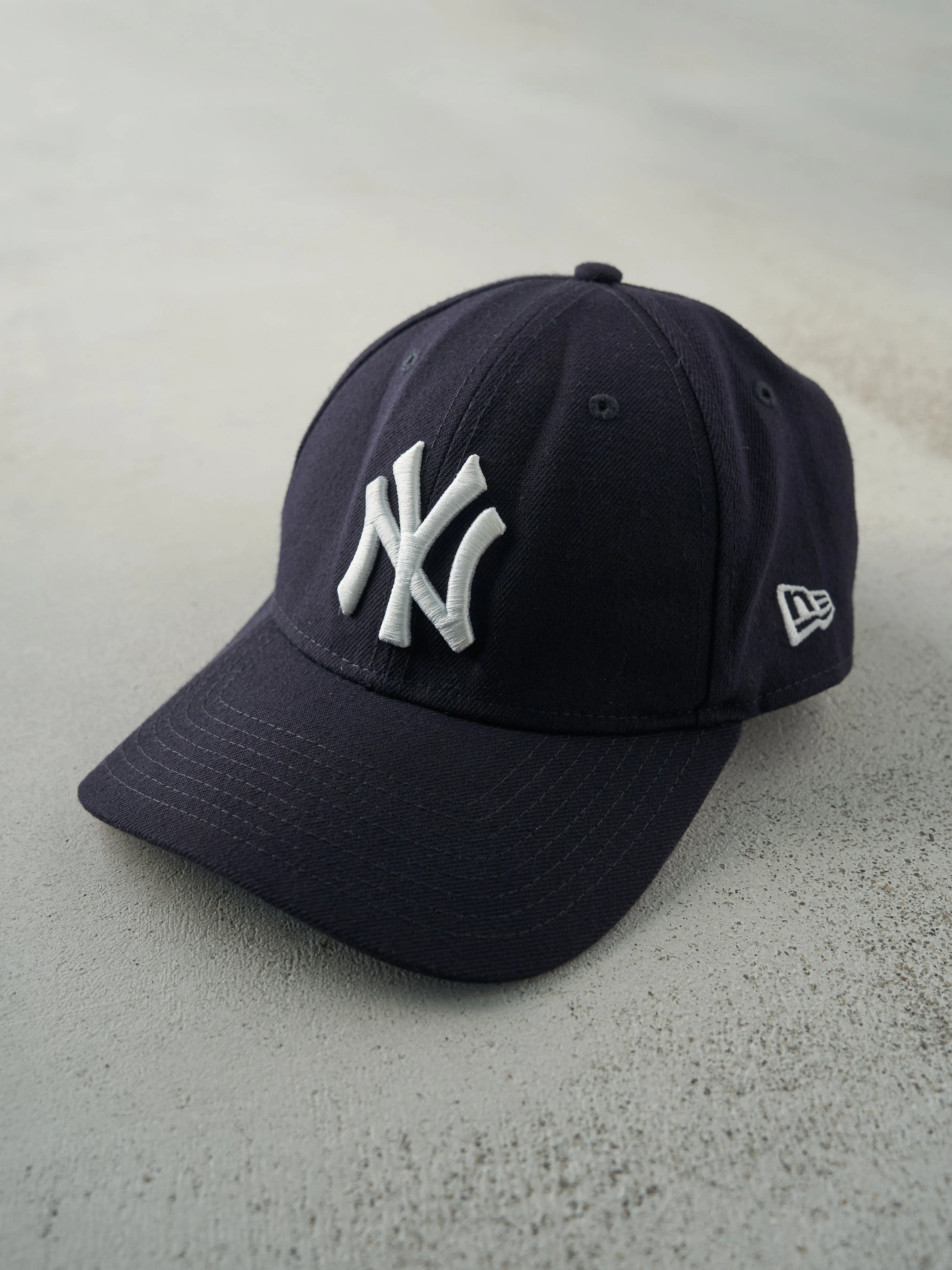 Vintage Y2K Navy Blue 9Forty Embroidered New York Yankees Strap Back Hat sold by Rebalance Vintage product image thumbnail 2