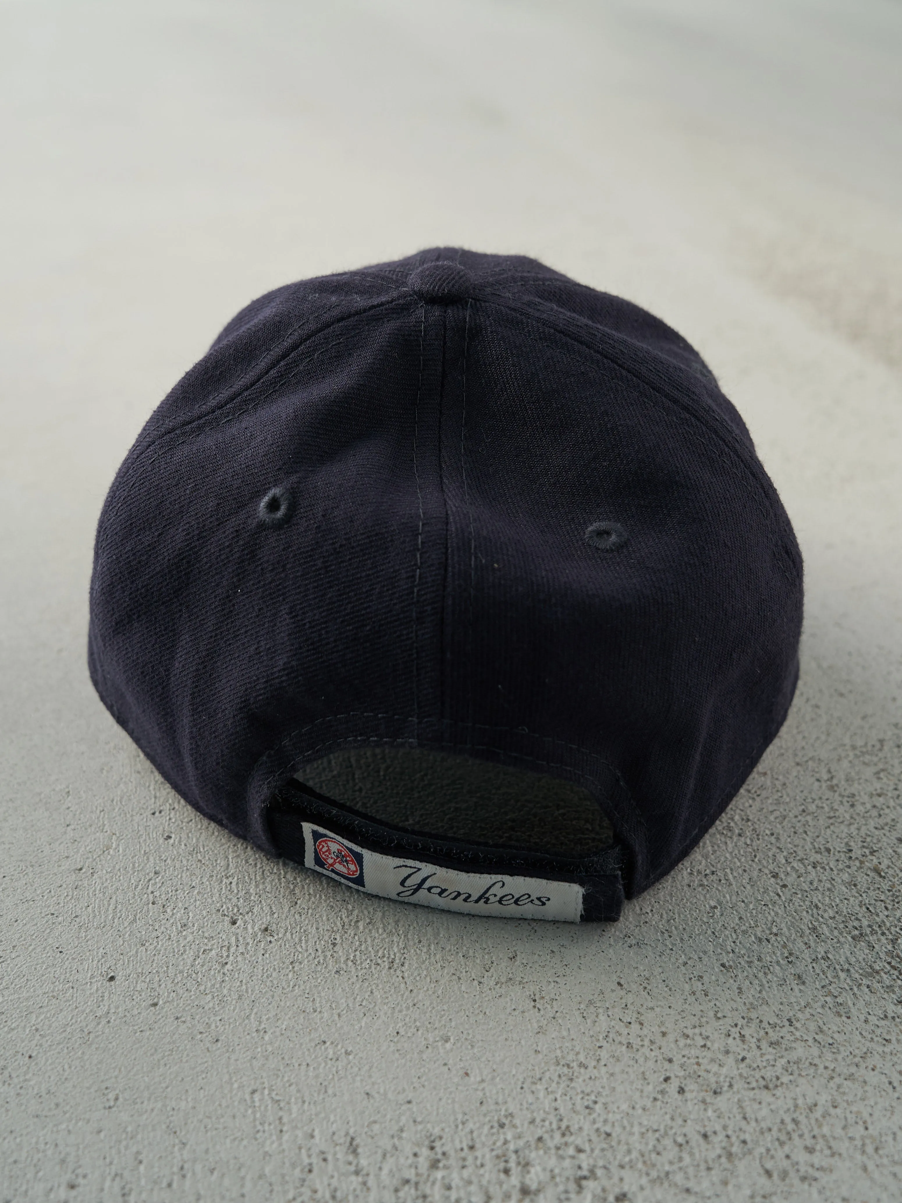 Vintage Y2K Navy Blue 9Forty Embroidered New York Yankees Strap Back Hat sold by Rebalance Vintage product image thumbnail 3