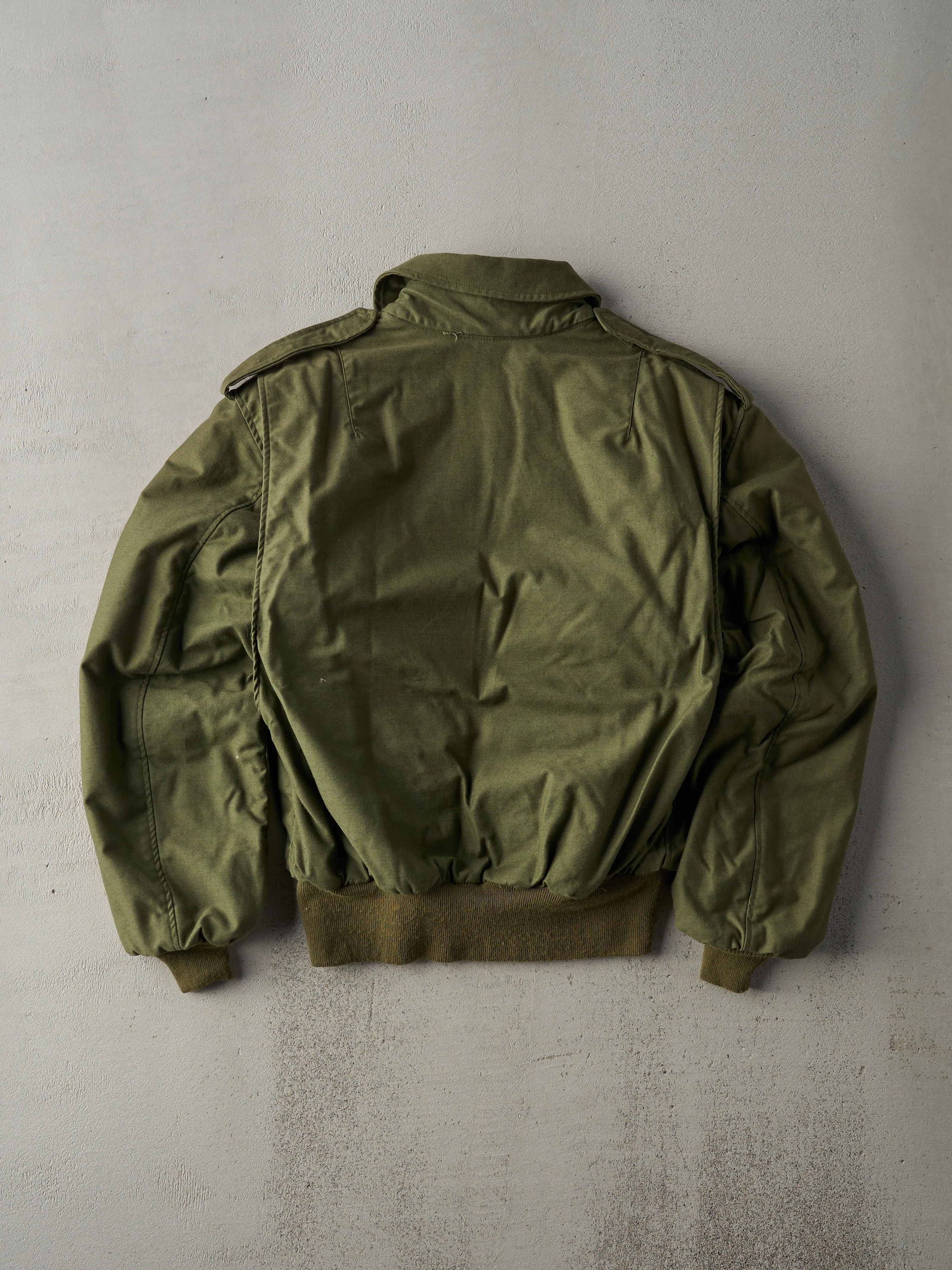 Vintage 80s Army Green Alpha Industries Flight Bomber Jacket (S/M) sold by Rebalance Vintage product image thumbnail 2