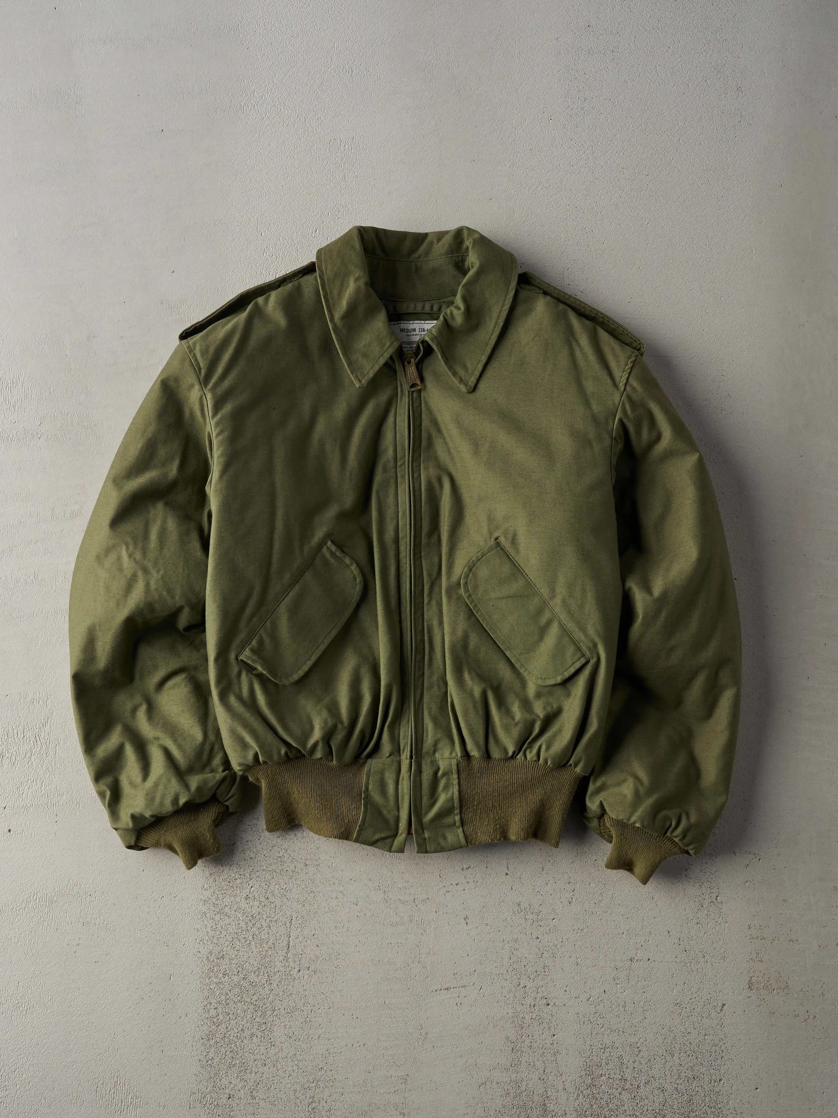 Vintage 80s Army Green Alpha Industries Flight Bomber Jacket (S/M) sold by Rebalance Vintage