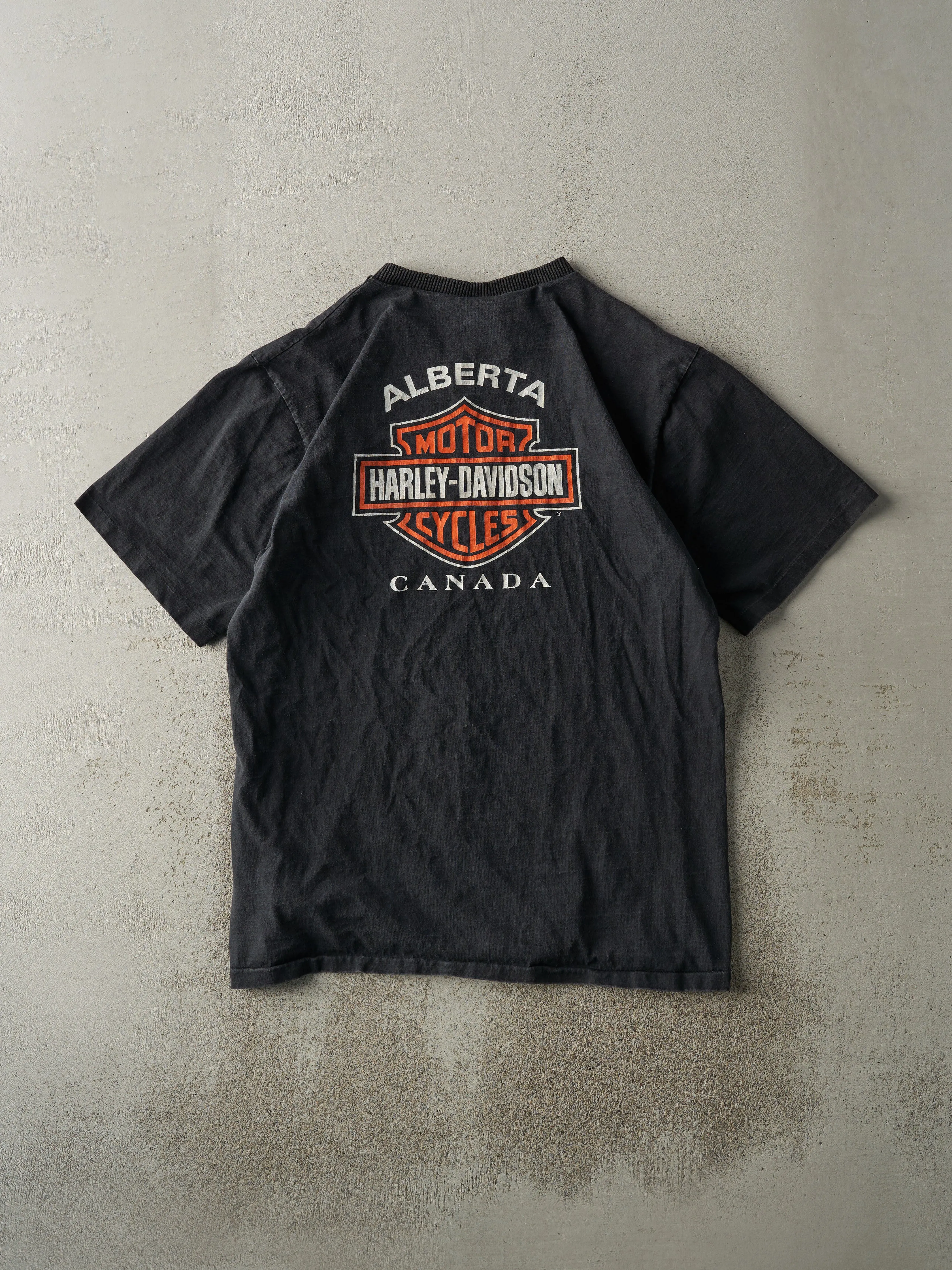 Vintage 00' Black Alberta Harley Davidson V Neck Tee (M/L) sold by Rebalance Vintage product image thumbnail 2