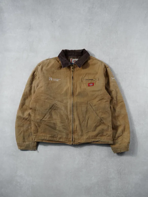 Vintage 90s Khaki Dickies Blanket Lined Detroit Jacket (L) sold by Rebalance Vintage