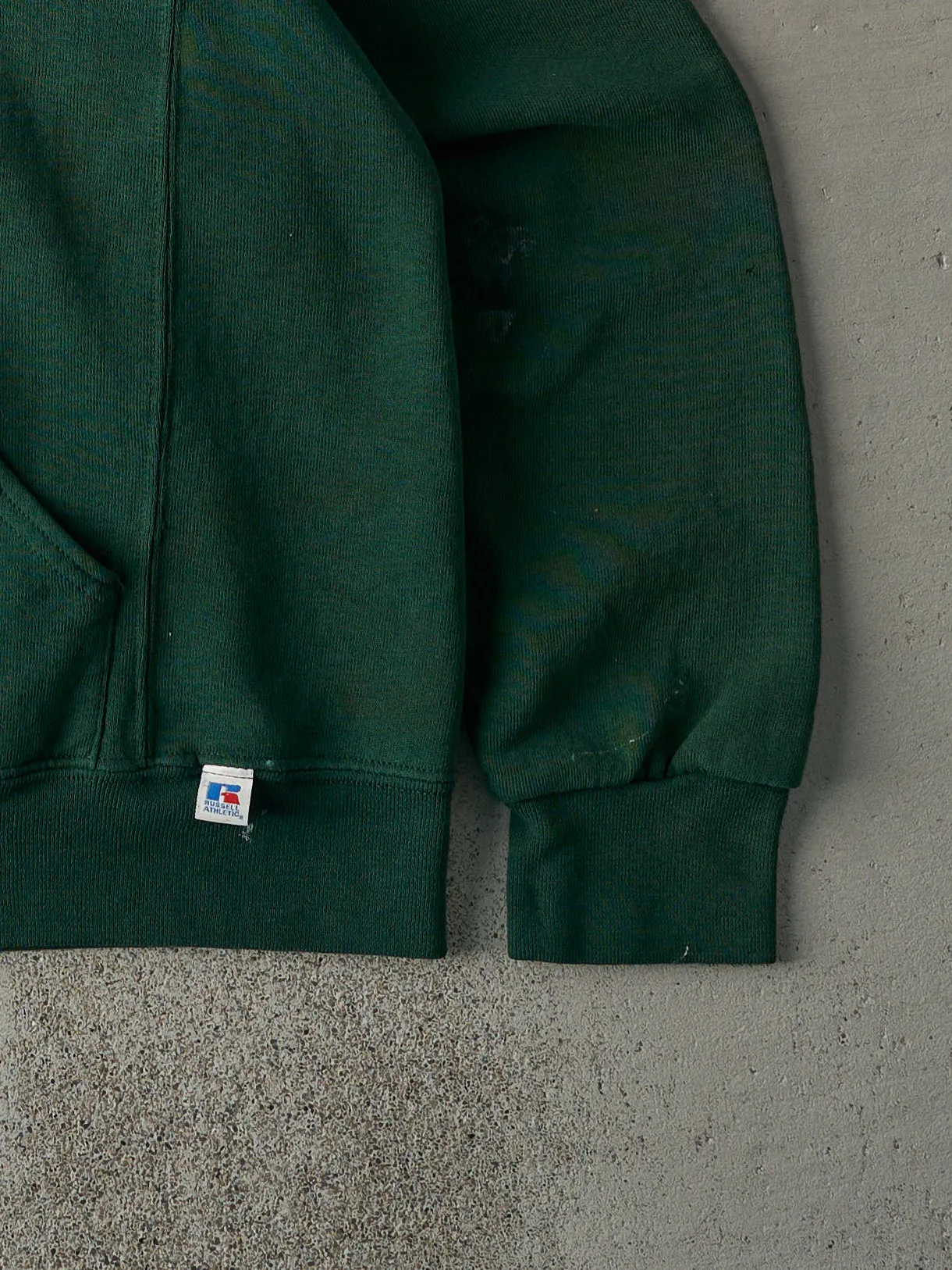 Vintage Y2K Forest Green Russell Athletics Blank Hoodie (M) sold by Rebalance Vintage product image thumbnail 3