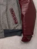 Vintage 80s Grey + Maroon Bruce Weichel Leather Varsity Jacket (L) sold by Rebalance Vintage