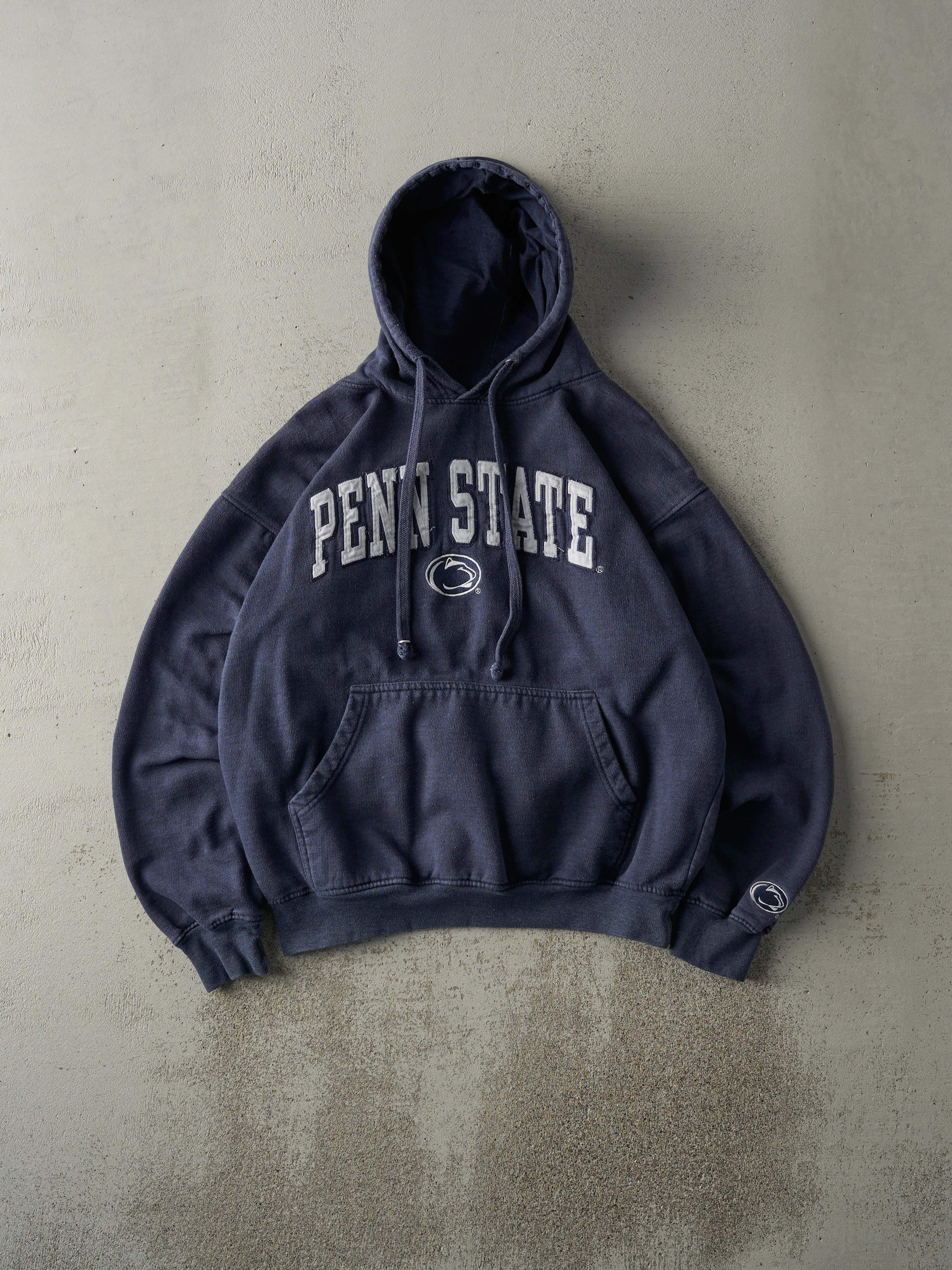 Vintage Y2K Washed Navy Blue Penn State Hoodie (M) sold by Rebalance Vintage