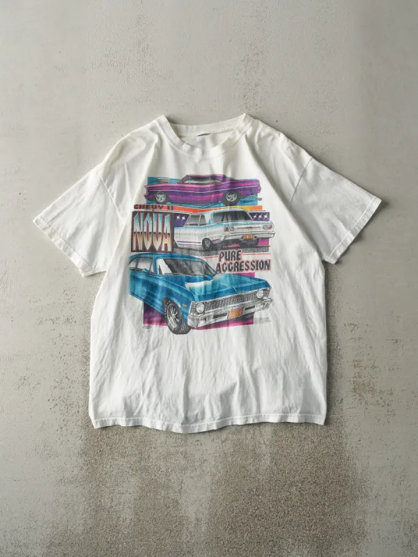 Vintage 95' White Chevy Nova Tee (M/L) sold by Rebalance Vintage