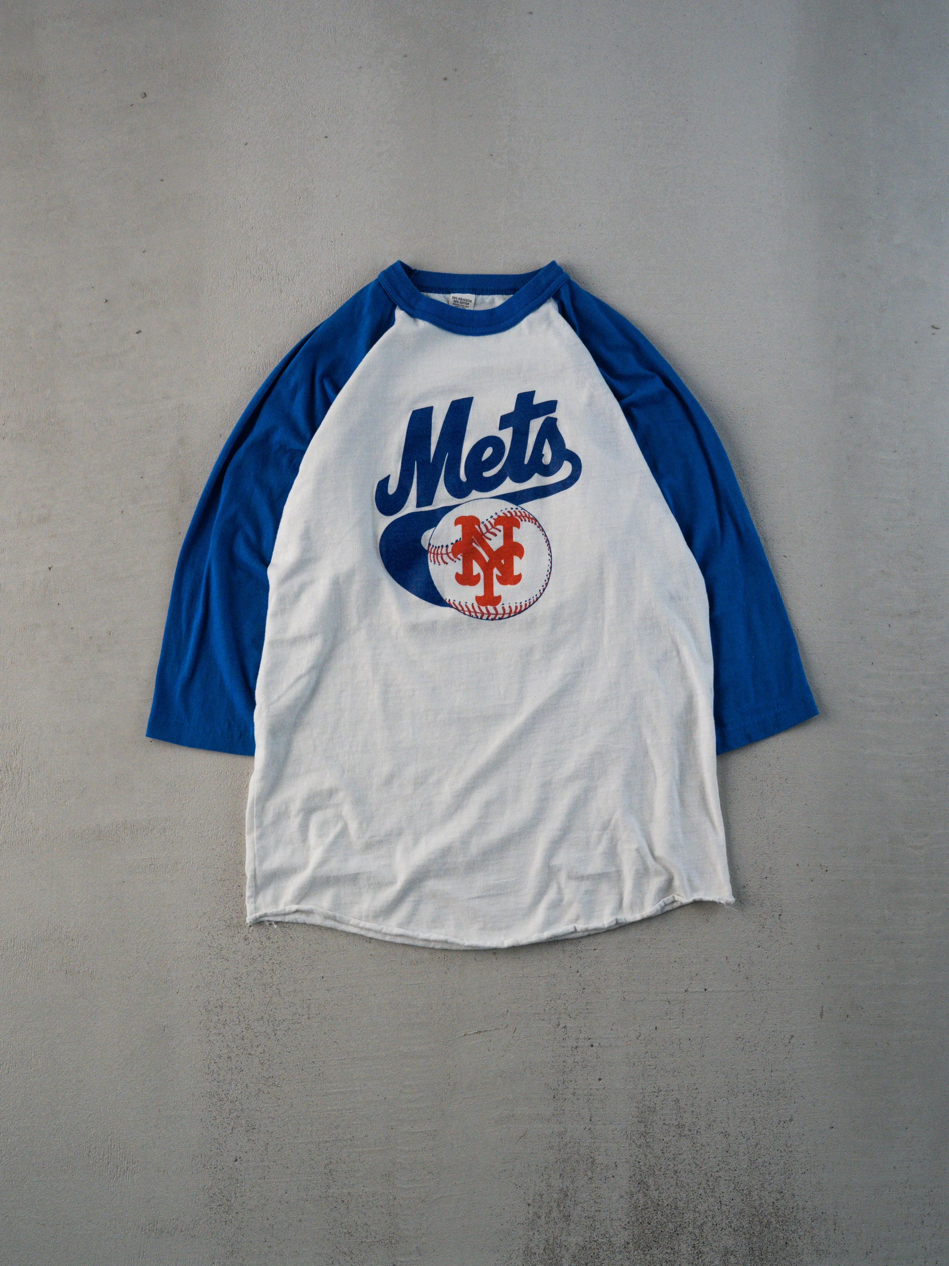 Vintage 80s NY Mets 3 1/2 Sleeve Shirt (S) sold by Rebalance Vintage