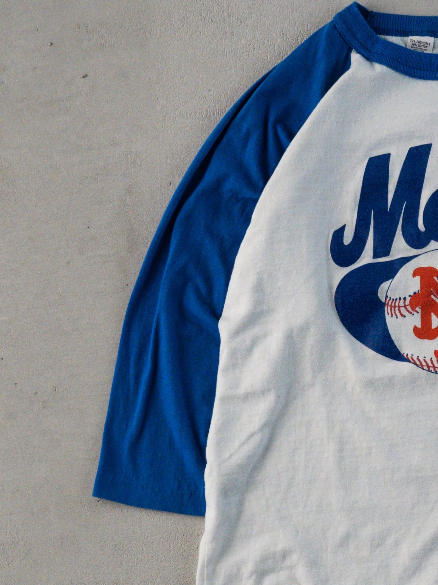 Vintage 80s NY Mets 3 1/2 Sleeve Shirt (S) sold by Rebalance Vintage product image thumbnail 4