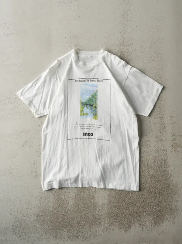 Vintage 90s White Inco Single Stitch Tee (S/M) sold by Rebalance Vintage