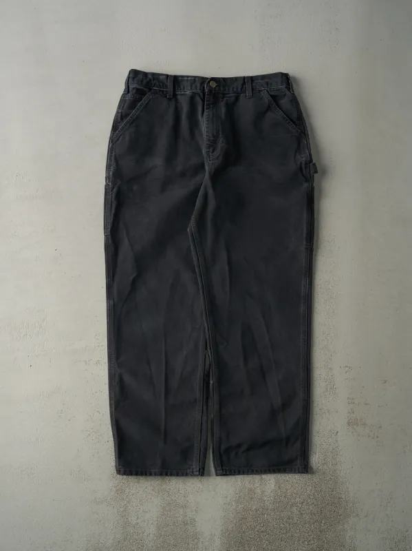 Vintage Y2K Faded Black Dungaree Fit Carhartt Carpenter Pants (34x30.5) sold by Rebalance Vintage