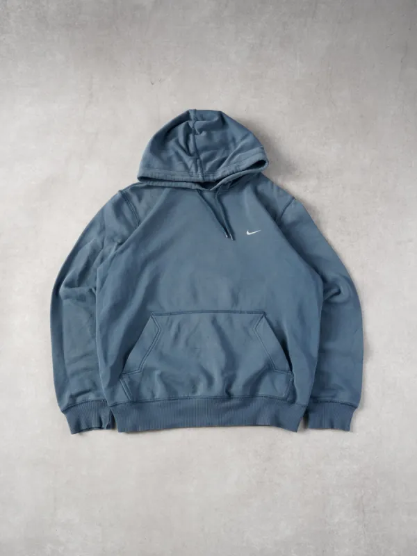 Vintage Y2k Powder Blue Nike Embroidery Blank Hoodie (M/L) sold by Rebalance Vintage
