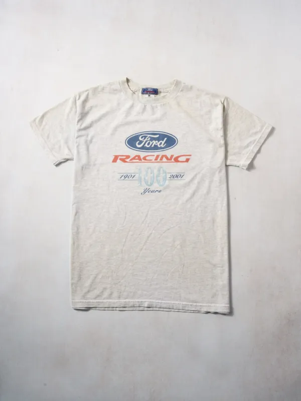 Vintage 01' Grey Ford Racing 100 Years Anniversary Tee (M) sold by Rebalance Vintage