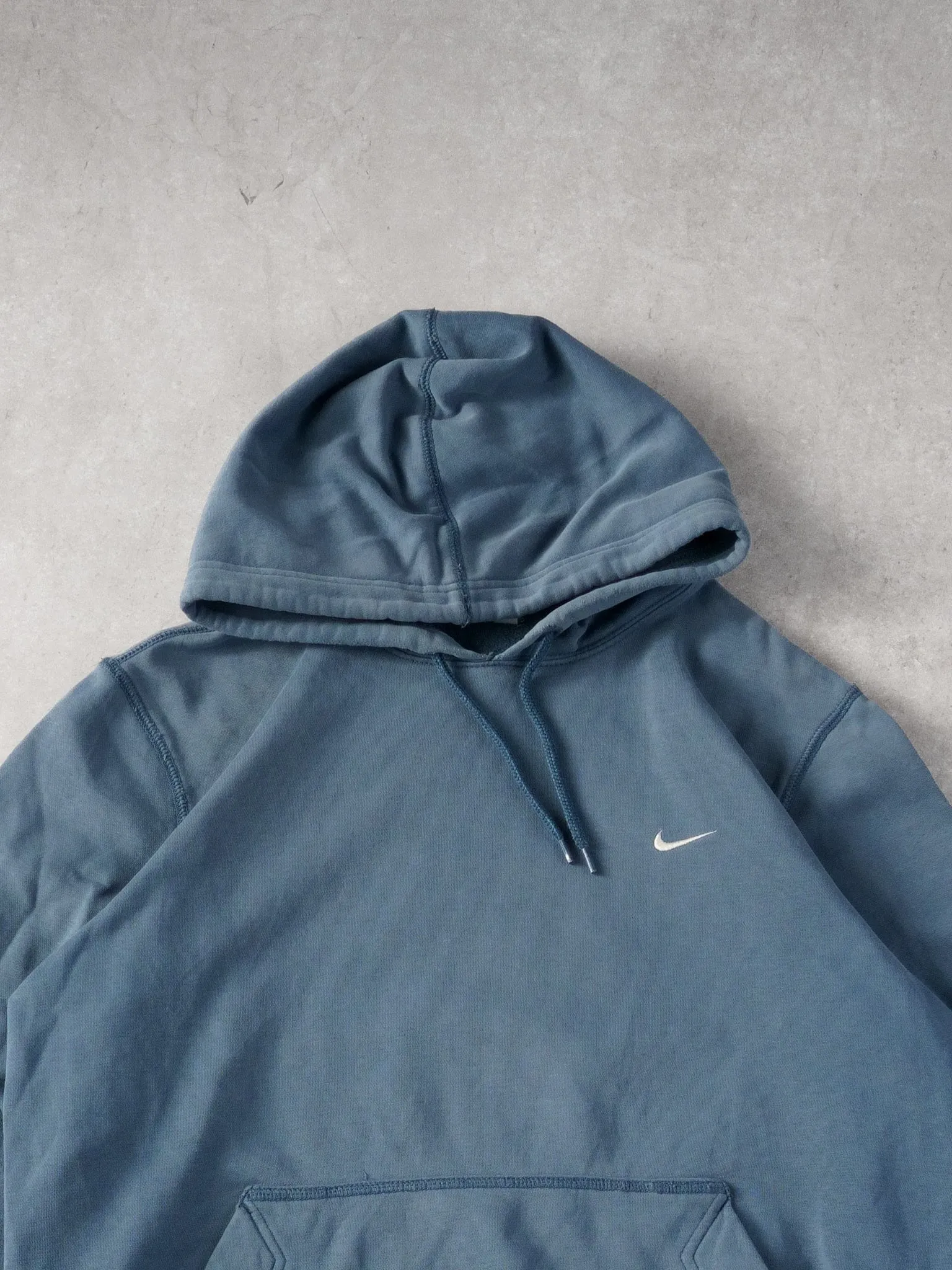 Vintage Y2k Powder Blue Nike Embroidery Blank Hoodie (M/L) sold by Rebalance Vintage product image thumbnail 2