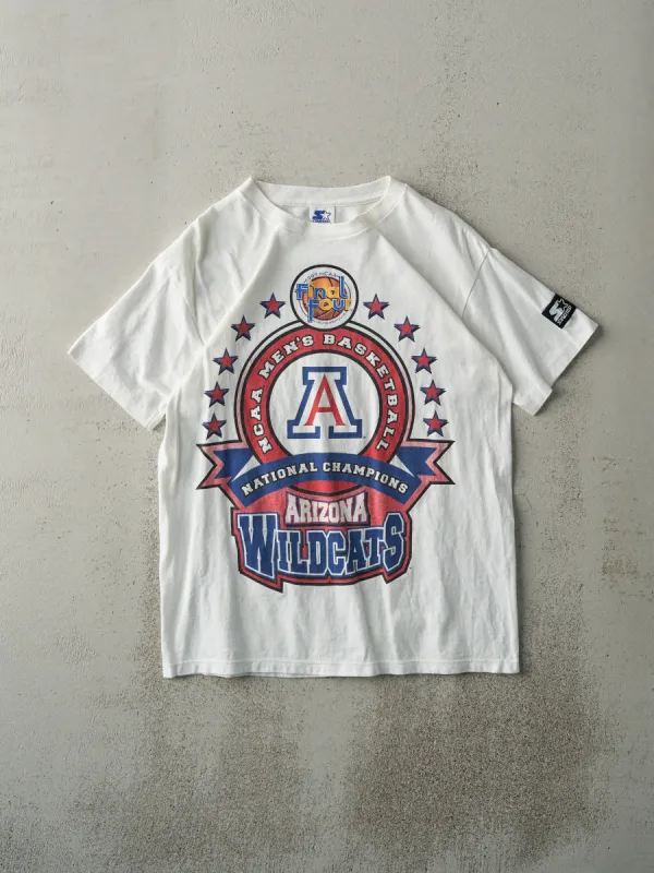 Vintage 97' White NCAA Champions Arizona Wildcats Tee (S) sold by Rebalance Vintage