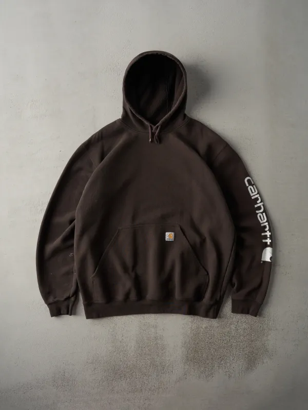 Vintage Y2K Dark Brown Carhartt Hoodie (L) sold by Rebalance Vintage
