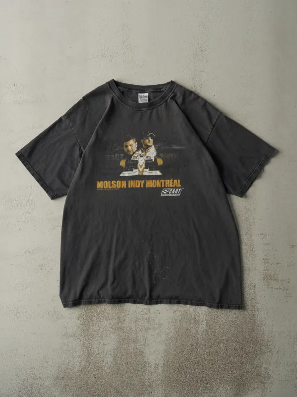 Vintage 02' Faded Black Montreal Molson Indy Racing Tee (L) sold by Rebalance Vintage