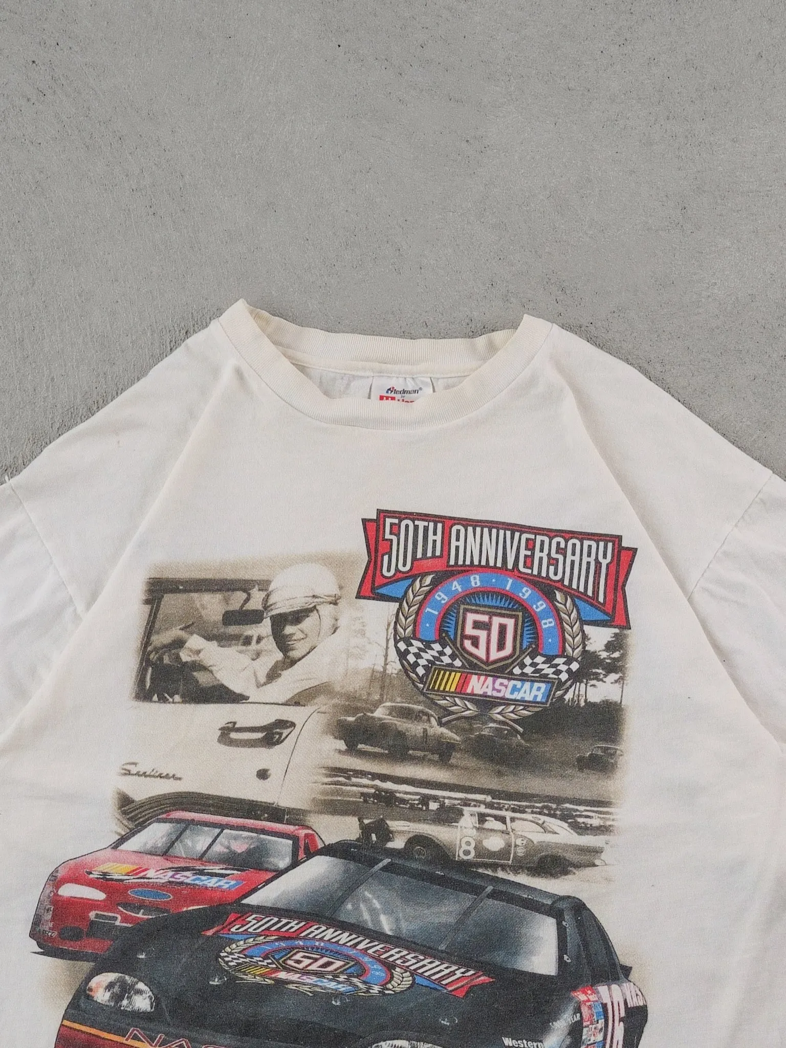 Vintage 98' White 50th Anniversary Tour Nascar Graphic Tee (M) sold by Rebalance Vintage product image thumbnail 3