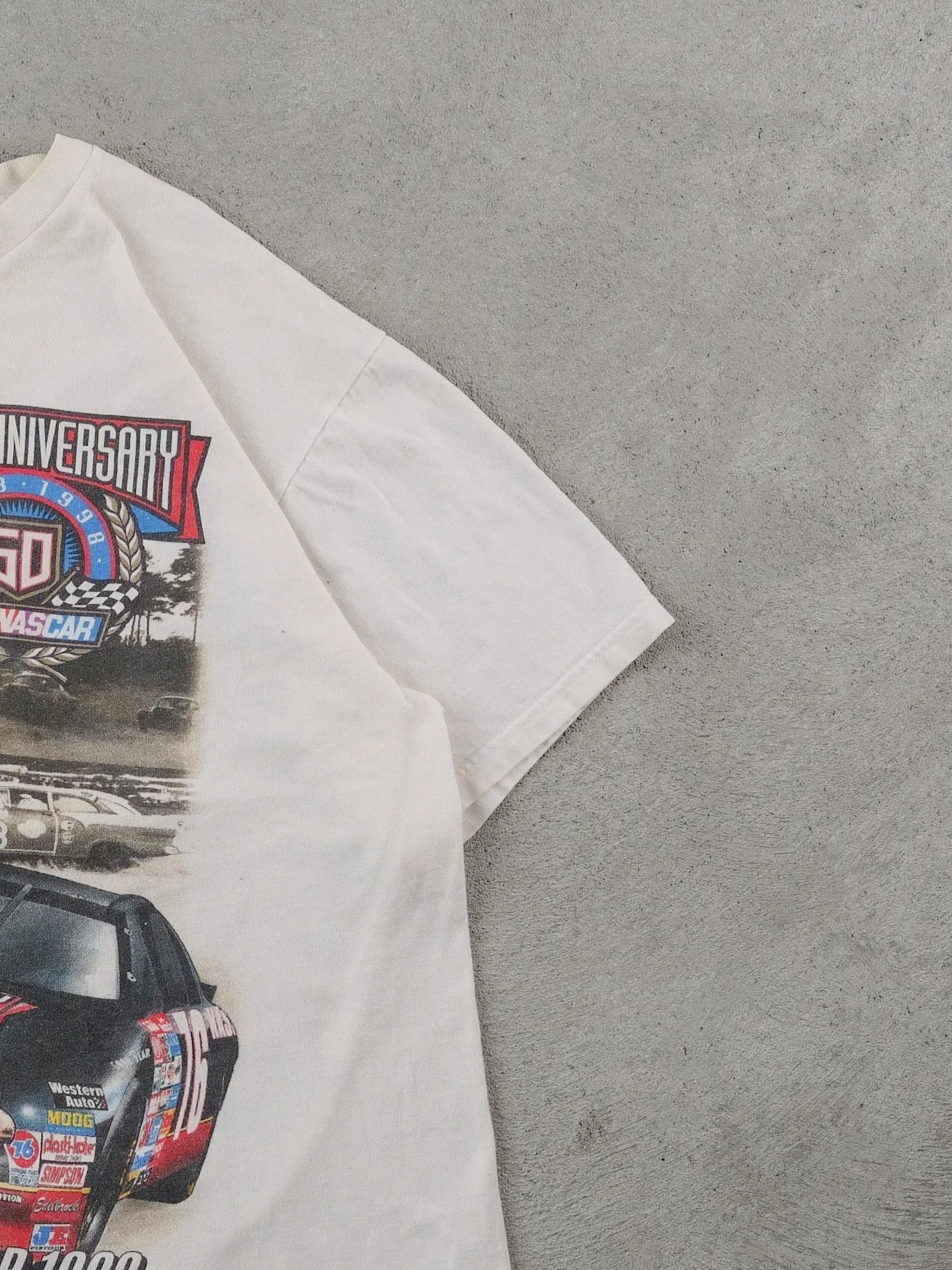 Vintage 98' White 50th Anniversary Tour Nascar Graphic Tee (M) sold by Rebalance Vintage product image thumbnail 5