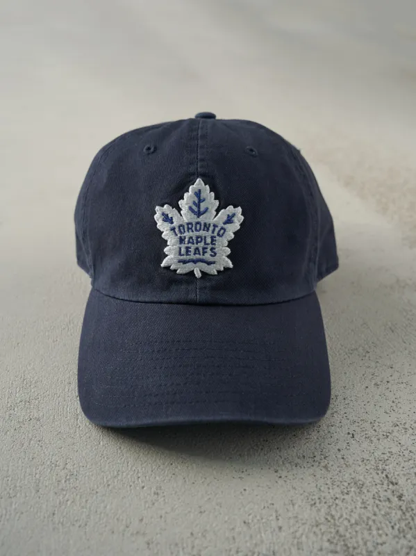 Vintage Y2K Navy Blue Toronto Maple Leafs Embroidered Strap Back Hat sold by Rebalance Vintage
