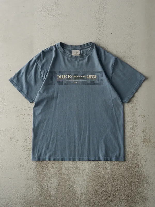 Vintage Y2K Slate Blue Nike Athletics Tee (M) sold by Rebalance Vintage