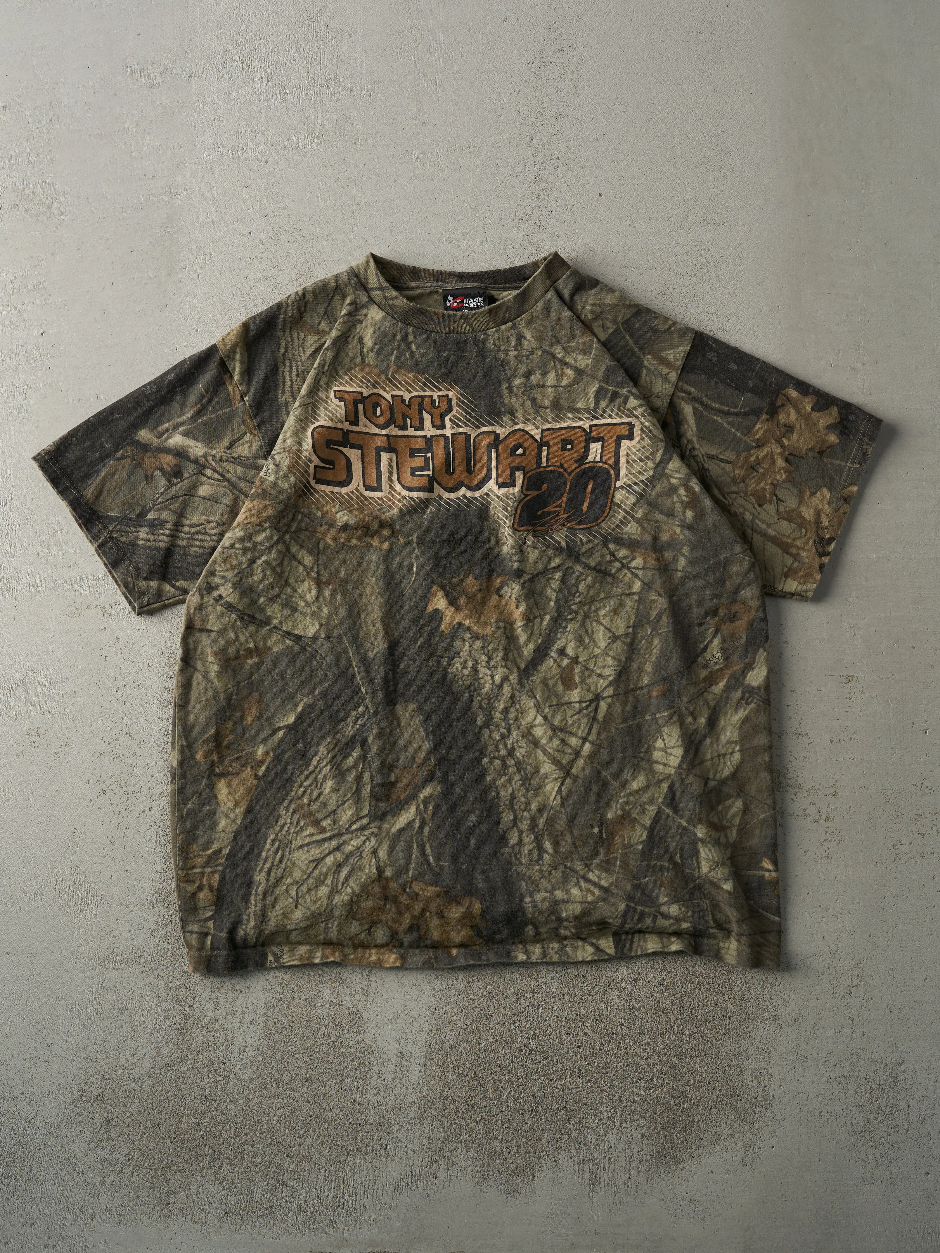 Vintage Y2K Camo Tony Stewart Nascar Racing x Realtree Tee (L) sold by Rebalance Vintage