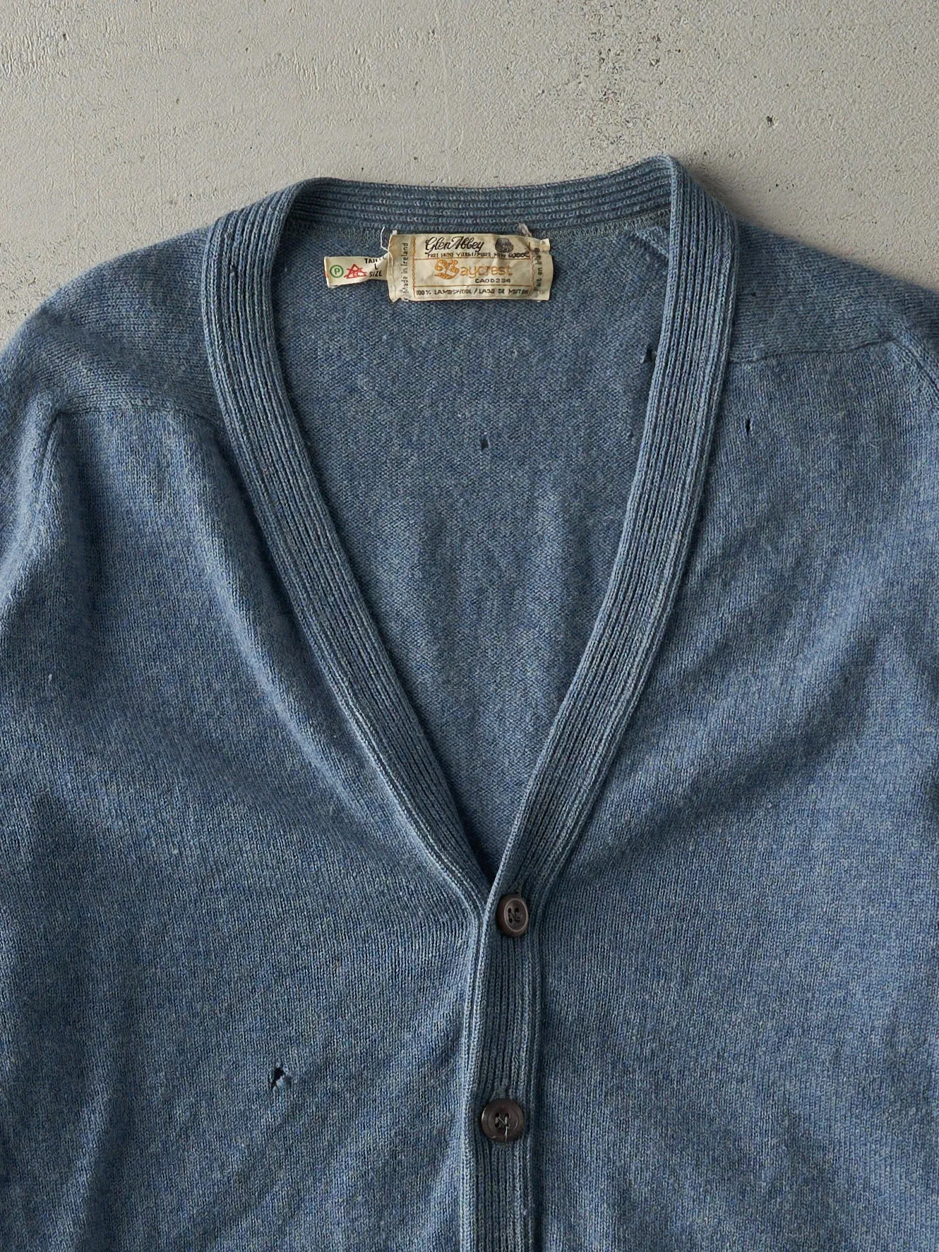 Vintage 80s Blue Knit Cardigan (M) sold by Rebalance Vintage product image thumbnail 2