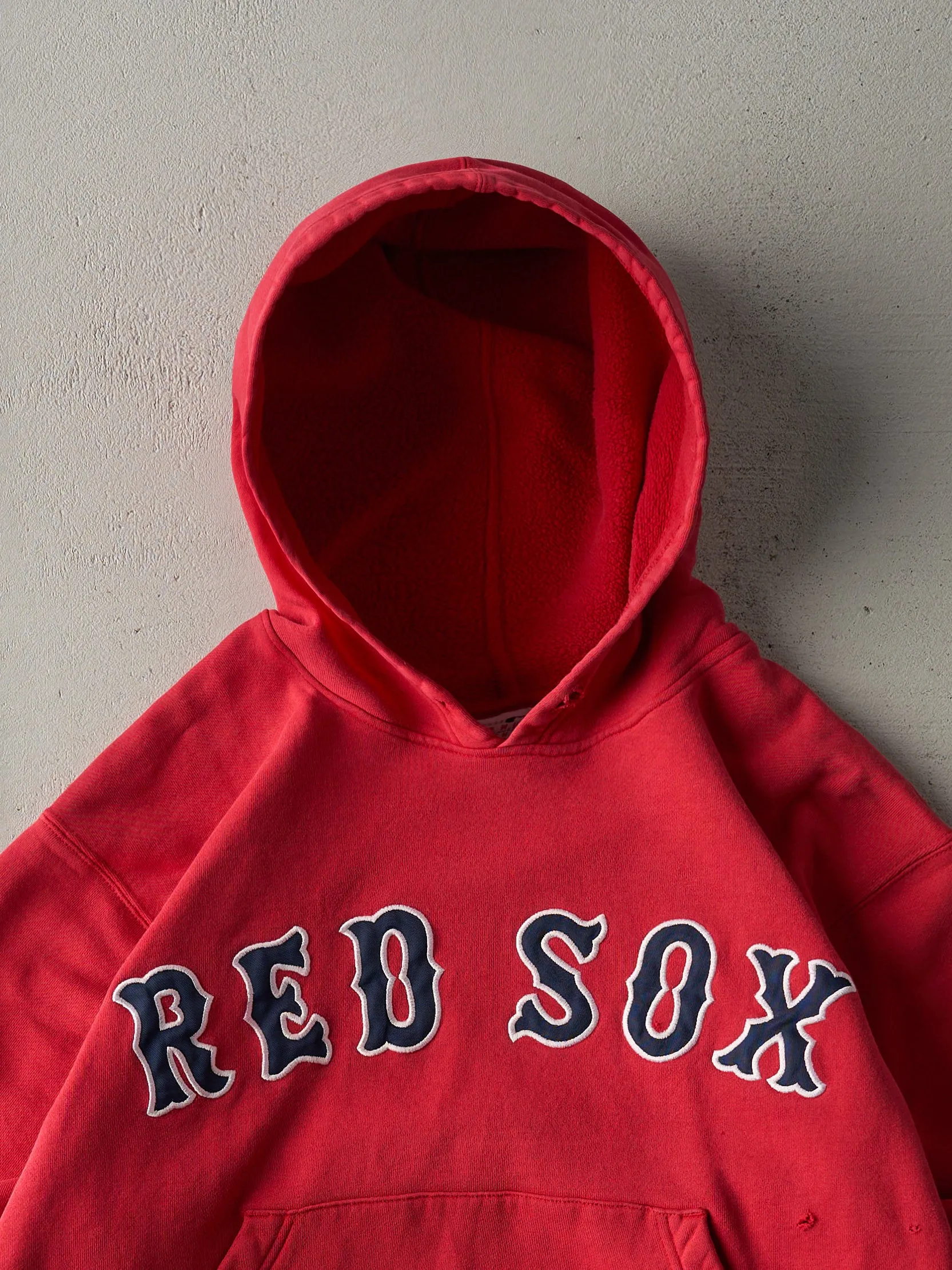 Vintage Y2K Red Boston Red Sox Embroidered Hoodie (M) sold by Rebalance Vintage product image thumbnail 2