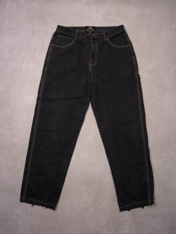 Vintage 90s Black Mecca Rare USA Denim Carpenter Pants (34x32) sold by Rebalance Vintage