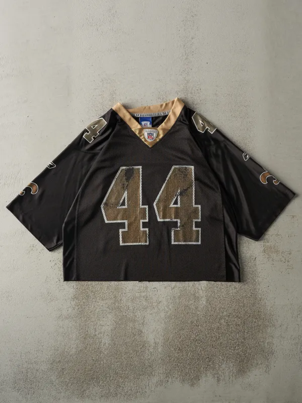 Vintage Y2K Black New Orleans Saints #44 Mike Karney Cropped Jersey (M) sold by Rebalance Vintage