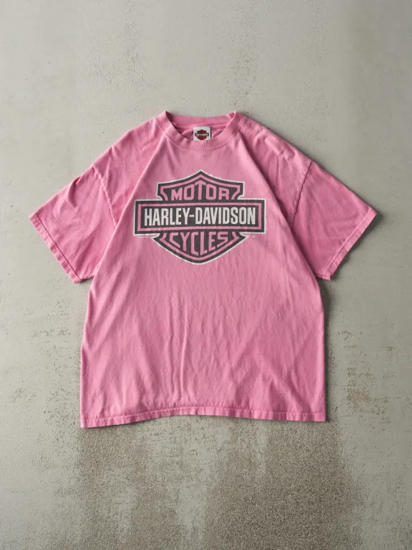 Vintage 10' Pink Mendon, Ohio Harley Davidson Tee (M) sold by Rebalance Vintage