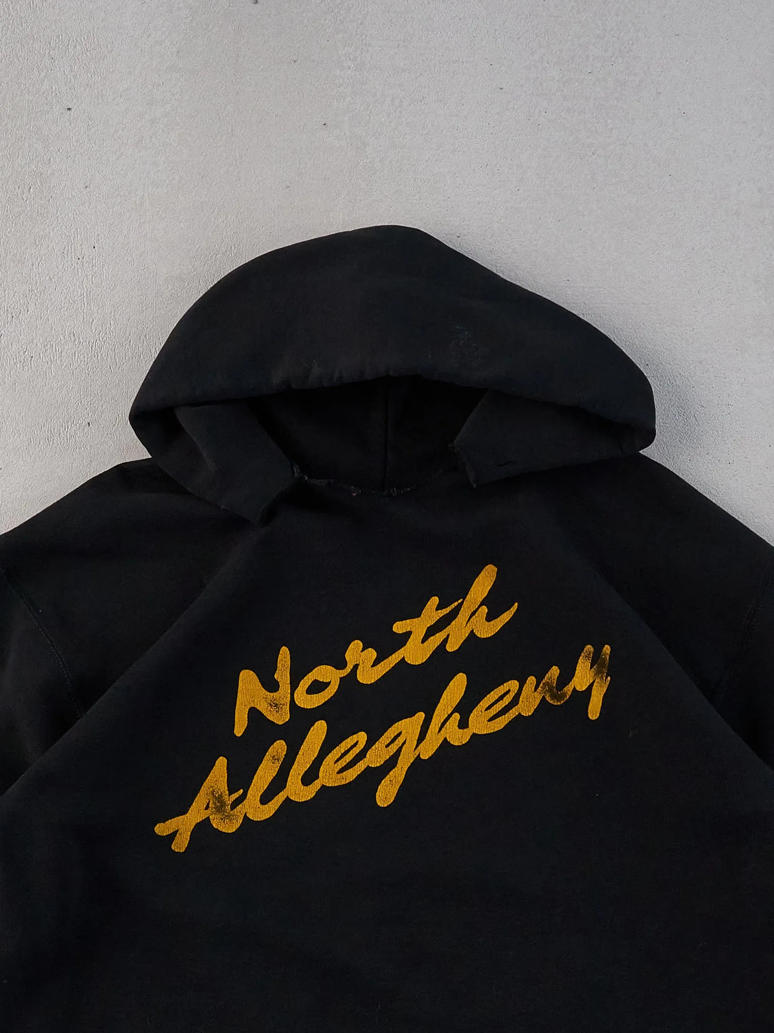 Vintage 90s Faded Black North Allegheny Russell Athletic Hoodie (M) sold by Rebalance Vintage product image thumbnail 2