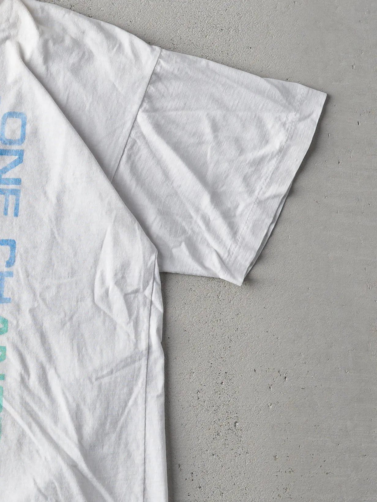 Vintage 90s White "Save The Planet" Boxy Tee (M) sold by Rebalance Vintage product image thumbnail 4