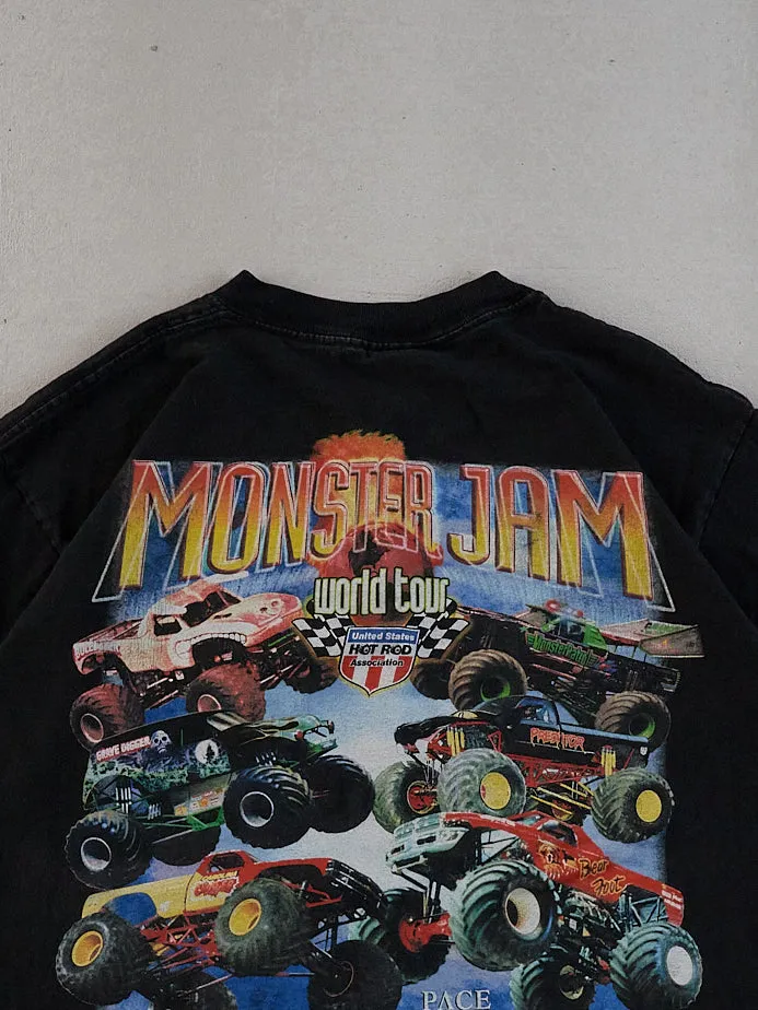 Vintage Y2k Black Monster Jam World Tour Graphic Tee (M) sold by Rebalance Vintage product image thumbnail 4
