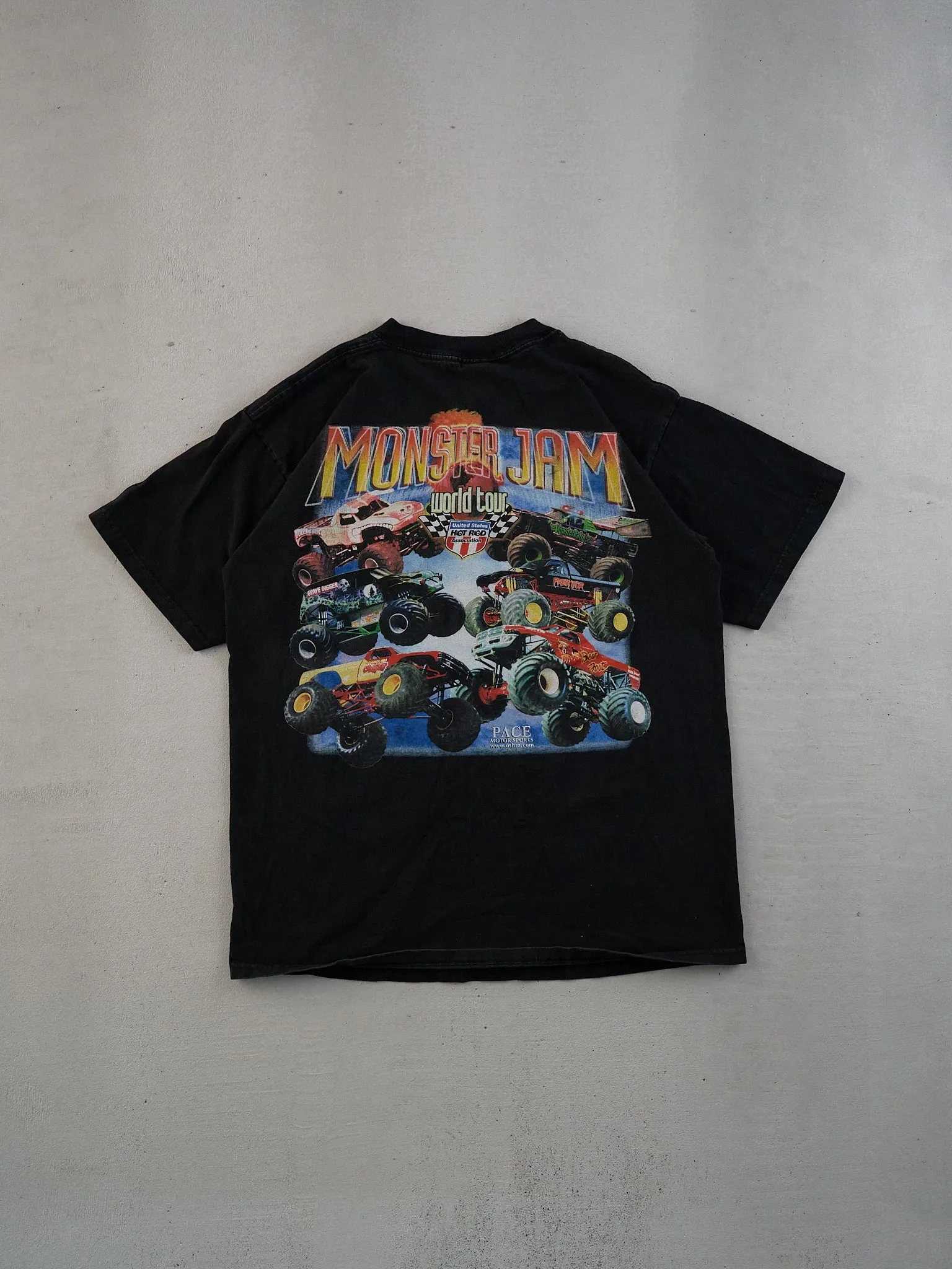 Vintage Y2k Black Monster Jam World Tour Graphic Tee (M) sold by Rebalance Vintage product image thumbnail 2