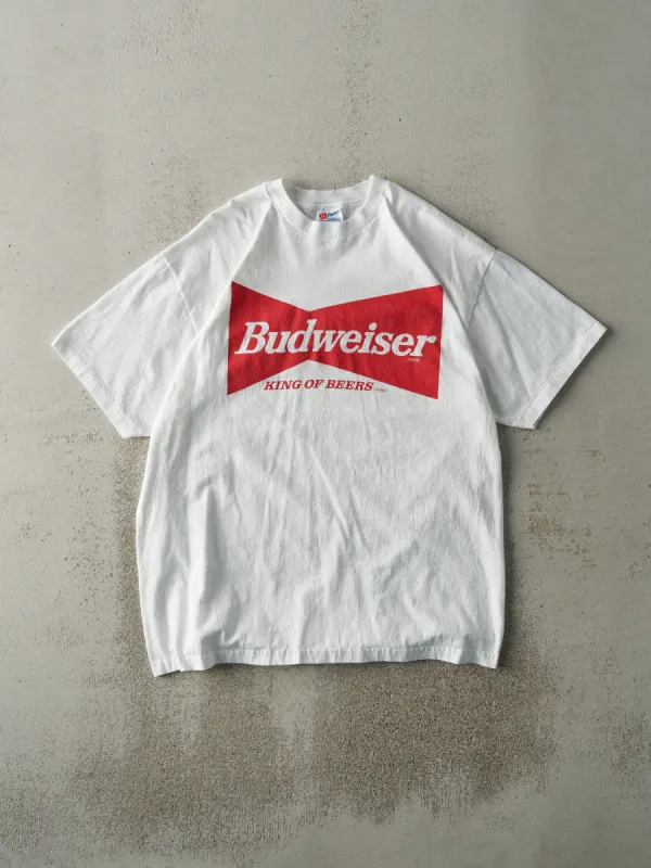 Vintage 90s White Budweiser Tee (M/L) sold by Rebalance Vintage