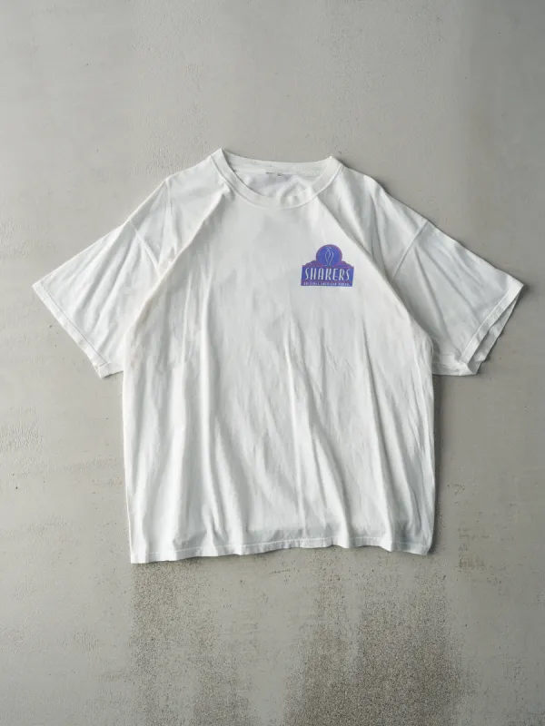Vintage Y2K White Shakers Vodka Tee (L) sold by Rebalance Vintage